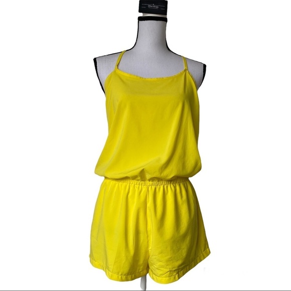 Fabletics Neema Romper Yellow Size Medium - Picture 4 of 11